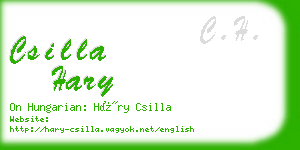 csilla hary business card